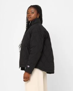 Champion Women's Reb Puffer Jacket Black -Mitchell & Ness Shop 02047285 YB001 womens 00130