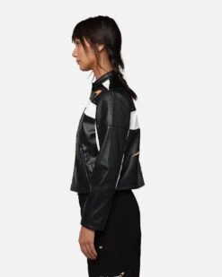 We Are The Wild Collective X McLaren Women's Crop Racing Jacket Black -Mitchell & Ness Shop 02047573 YB001 womens 00100