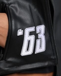 We Are The Wild Collective X McLaren Women's Crop Racing Jacket Black -Mitchell & Ness Shop 02047573 YB001 womens 00130