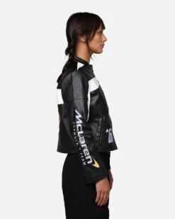 We Are The Wild Collective X McLaren Women's Crop Racing Jacket Black -Mitchell & Ness Shop 02047573 YB001 womens 0060