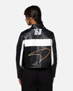 We Are The Wild Collective X McLaren Women's Crop Racing Jacket Black -Mitchell & Ness Shop 02047573 YB001 womens 0070