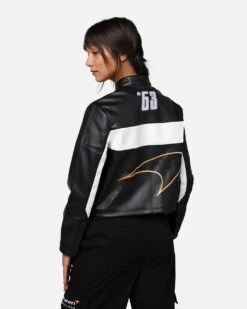 We Are The Wild Collective X McLaren Women's Crop Racing Jacket Black -Mitchell & Ness Shop 02047573 YB001 womens 0080