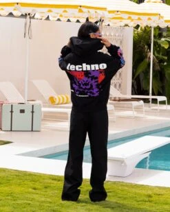 Loiter Live In Direct Vintage Hoodie Black -Mitchell & Ness Shop 02047613 YB001 womens 0080