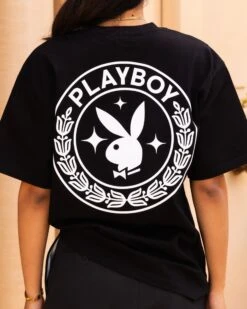 Playboy By Culture Kings A Class T-Shirt Black -Mitchell & Ness Shop 02047901 YB001 womens 0050