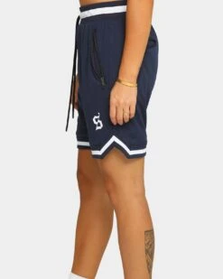 Saint Morta Men's Icon Mesh Basketball Short Navy/White -Mitchell & Ness Shop 03004780 YN288 womens 0040