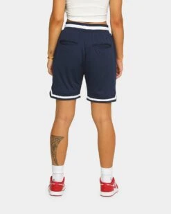 Saint Morta Men's Icon Mesh Basketball Short Navy/White -Mitchell & Ness Shop 03004780 YN288 womens 0050