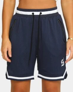 Saint Morta Men's Icon Mesh Basketball Short Navy/White -Mitchell & Ness Shop 03004780 YN288 womens 0060
