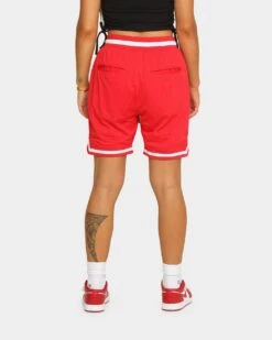 Saint Morta Men's Icon Mesh Basketball Short Red/White -Mitchell & Ness Shop 03004780 YR081 womens 0040