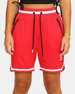 Saint Morta Men's Icon Mesh Basketball Short Red/White -Mitchell & Ness Shop 03004780 YR081 womens 0060