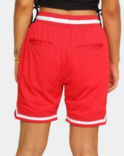 Saint Morta Men's Icon Mesh Basketball Short Red/White -Mitchell & Ness Shop 03004780 YR081 womens 0070