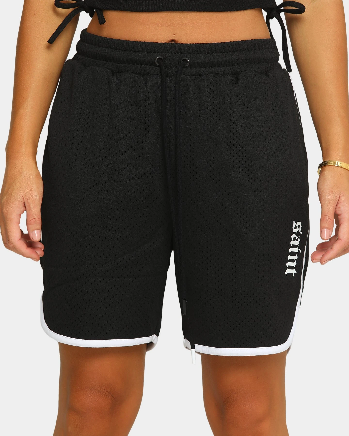 Saint Morta Era Mesh Basketball Short Black/White Saint Morta Era Mesh Basketball Short Black/White -Mitchell & Ness Shop 03004935 YB012 womens 0060
