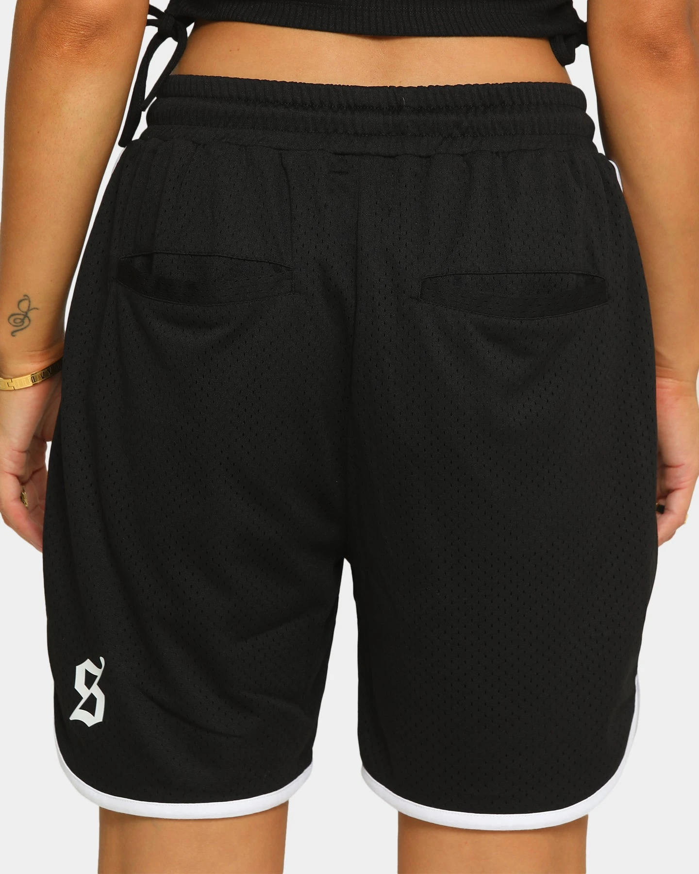 Saint Morta Era Mesh Basketball Short Black/White Saint Morta Era Mesh Basketball Short Black/White -Mitchell & Ness Shop 03004935 YB012 womens 0070