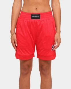 Saint Morta Warrior Basketball Shorts Red -Mitchell & Ness Shop 03005160 YR001 womens 0050
