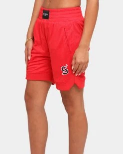 Saint Morta Warrior Basketball Shorts Red -Mitchell & Ness Shop 03005160 YR001 womens 0080