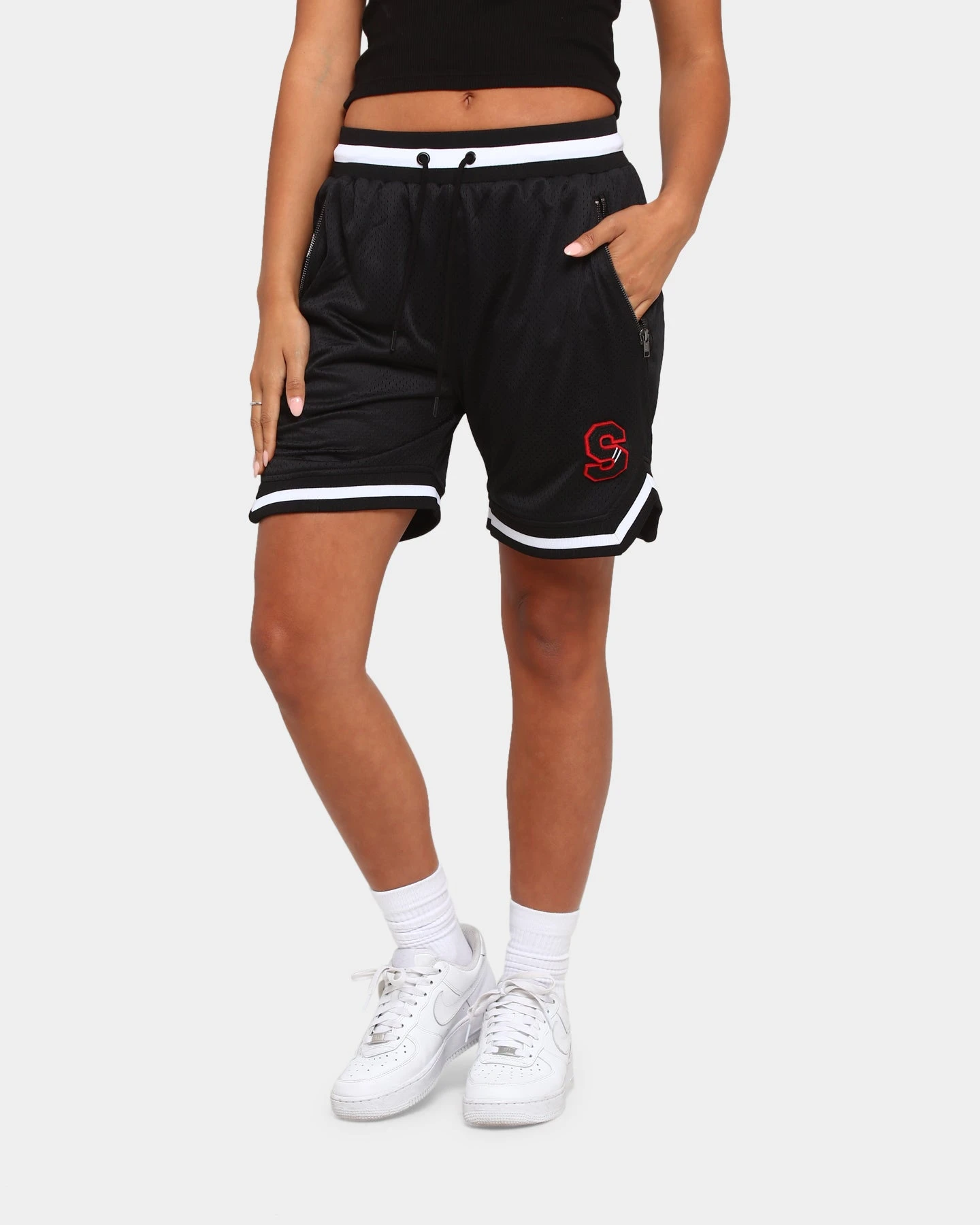 Saint Morta Southside Basketball Shorts Black/White Saint Morta Southside Basketball Shorts Black/White -Mitchell & Ness Shop 03005162 YB012 womens 0020