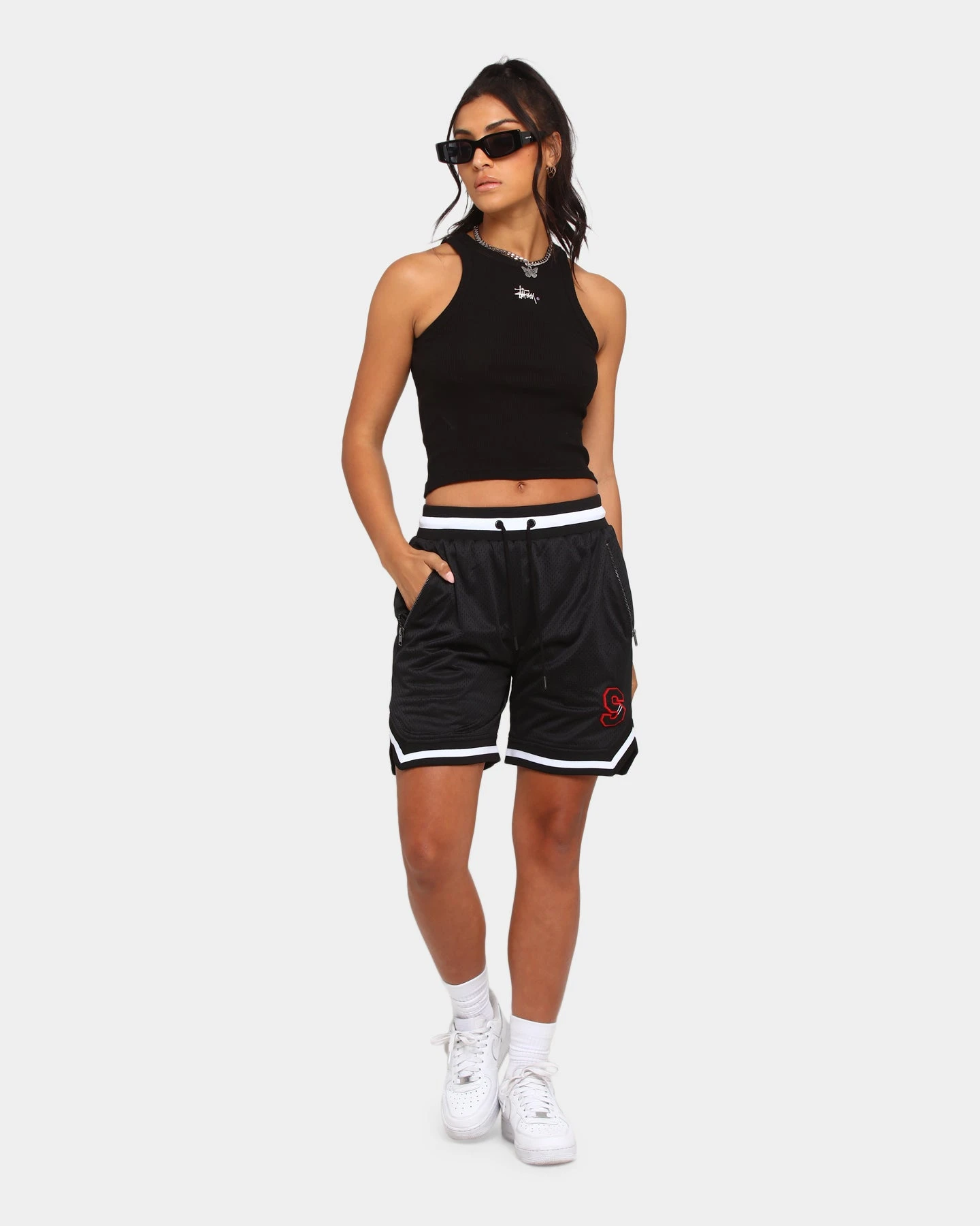 Saint Morta Southside Basketball Shorts Black/White Saint Morta Southside Basketball Shorts Black/White -Mitchell & Ness Shop 03005162 YB012 womens 0030