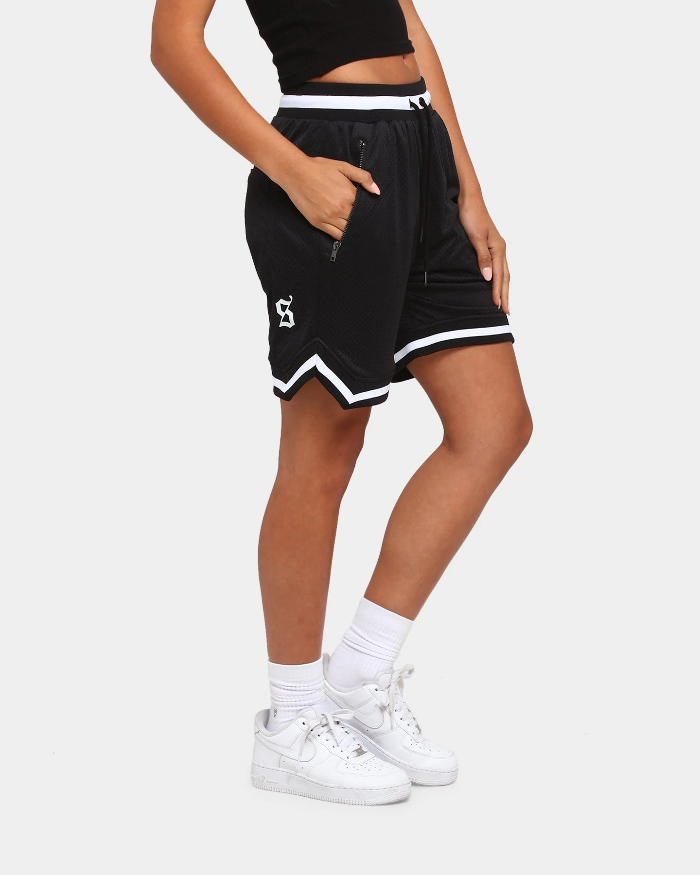 Saint Morta Southside Basketball Shorts Black/White Saint Morta Southside Basketball Shorts Black/White -Mitchell & Ness Shop 03005162 YB012 womens 0080