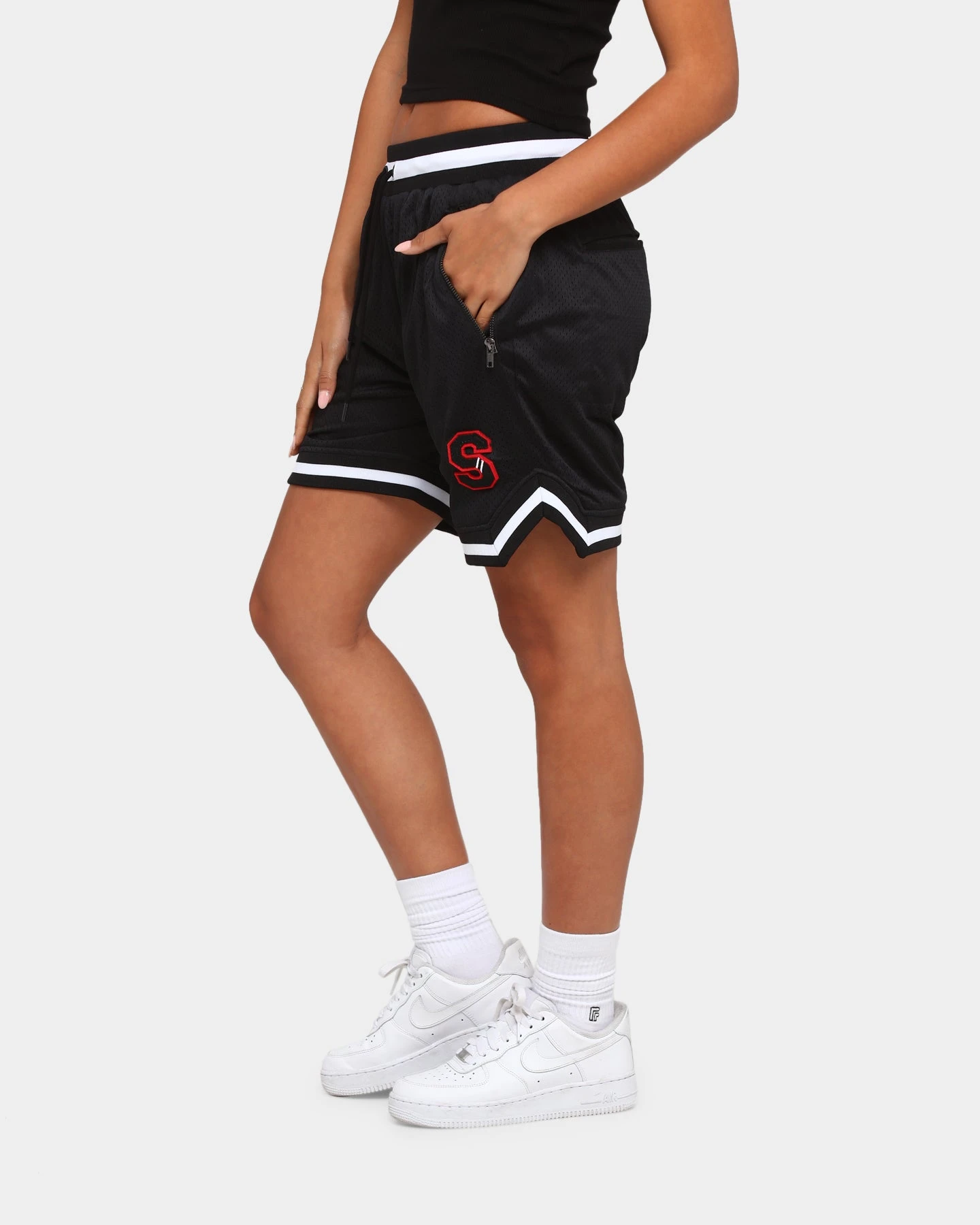Saint Morta Southside Basketball Shorts Black/White Saint Morta Southside Basketball Shorts Black/White -Mitchell & Ness Shop 03005162 YB012 womens 0090