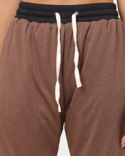 EN ES Rival Basketball Shorts Brown -Mitchell & Ness Shop 03005255 YX300 womens 0030