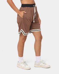 EN ES Rival Basketball Shorts Brown -Mitchell & Ness Shop 03005255 YX300 womens 0050