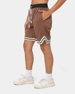 EN ES Rival Basketball Shorts Brown -Mitchell & Ness Shop 03005255 YX300 womens 0060