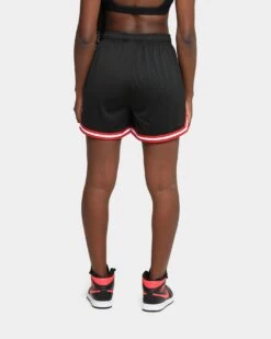 EN EN Women's Jump Basketball Shorts Black/Red/White -Mitchell & Ness Shop 03005710 YB057 womens 0050