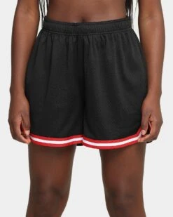 EN EN Women's Jump Basketball Shorts Black/Red/White -Mitchell & Ness Shop 03005710 YB057 womens 0080