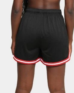EN EN Women's Jump Basketball Shorts Black/Red/White -Mitchell & Ness Shop 03005710 YB057 womens 0090