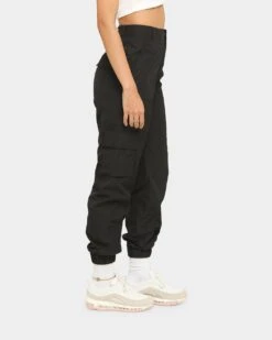 EN ES Women's Classic Cargo Pant Black -Mitchell & Ness Shop 03006003 YB001 womens 0060