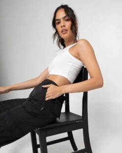 EN ES Women's Classic Cargo Pant Black -Mitchell & Ness Shop 03006003 YB001 womens 0091