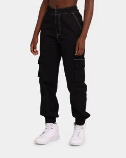 EN.ES Women's Fearless Cargo Pants Black -Mitchell & Ness Shop 03006223 YB001 womens 0010