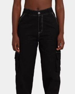 EN.ES Women's Fearless Cargo Pants Black -Mitchell & Ness Shop 03006223 YB001 womens 0030
