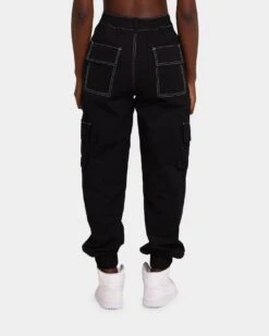 EN.ES Women's Fearless Cargo Pants Black -Mitchell & Ness Shop 03006223 YB001 womens 0040