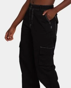 EN.ES Women's Fearless Cargo Pants Black -Mitchell & Ness Shop 03006223 YB001 womens 0070