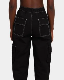 EN.ES Women's Fearless Cargo Pants Black -Mitchell & Ness Shop 03006223 YB001 womens 0080
