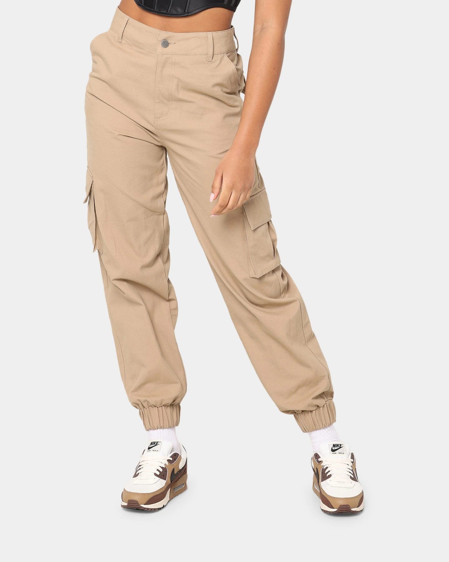 EN ES Women's Washed Cargo Pants Beige EN ES Women's Washed Cargo Pants Beige -Mitchell & Ness Shop 03006266 Y1000 womens 0010