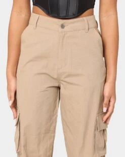 EN ES Women's Washed Cargo Pants Beige 5 EN ES Women's Washed Cargo Pants Beige -Mitchell & Ness Shop 03006266 Y1000 womens 0030