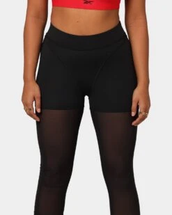 Reebok X Cardi B Women's High Raised Mesh Tights Black -Mitchell & Ness Shop 03006344 YB001 womens 0030