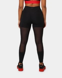Reebok X Cardi B Women's High Raised Mesh Tights Black -Mitchell & Ness Shop 03006344 YB001 womens 0040