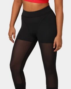 Reebok X Cardi B Women's High Raised Mesh Tights Black -Mitchell & Ness Shop 03006344 YB001 womens 0070