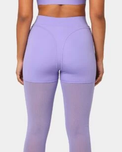 Reebok X Cardi B Women's Mesh High-Rise Tights Purple -Mitchell & Ness Shop 03006345 YP200 womens 0080