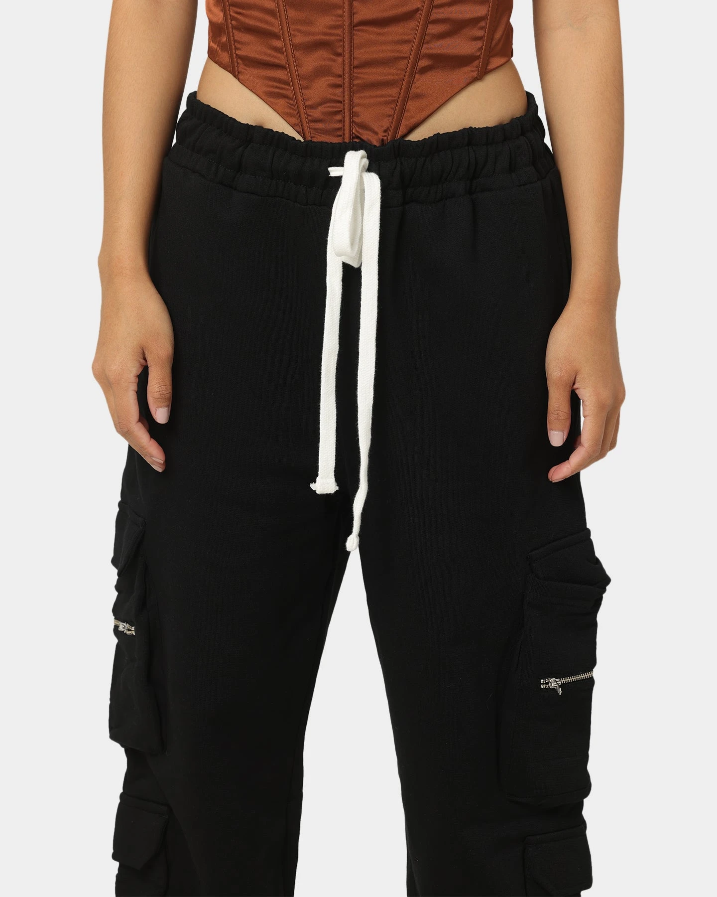 EN ES Cargo Track Pants Black EN ES Cargo Track Pants Black -Mitchell & Ness Shop 03006694 YB001 womens 0030