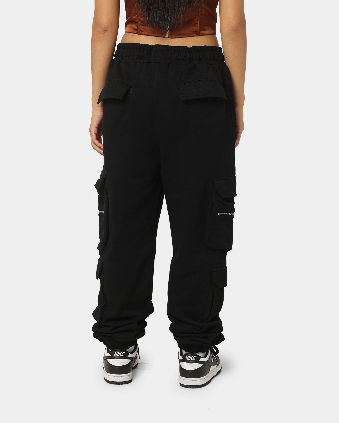 EN ES Cargo Track Pants Black EN ES Cargo Track Pants Black -Mitchell & Ness Shop 03006694 YB001 womens 0040