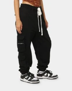 EN ES Cargo Track Pants Black 6 EN ES Cargo Track Pants Black -Mitchell & Ness Shop 03006694 YB001 womens 0050