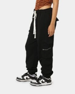 EN ES Cargo Track Pants Black 7 EN ES Cargo Track Pants Black -Mitchell & Ness Shop 03006694 YB001 womens 0060
