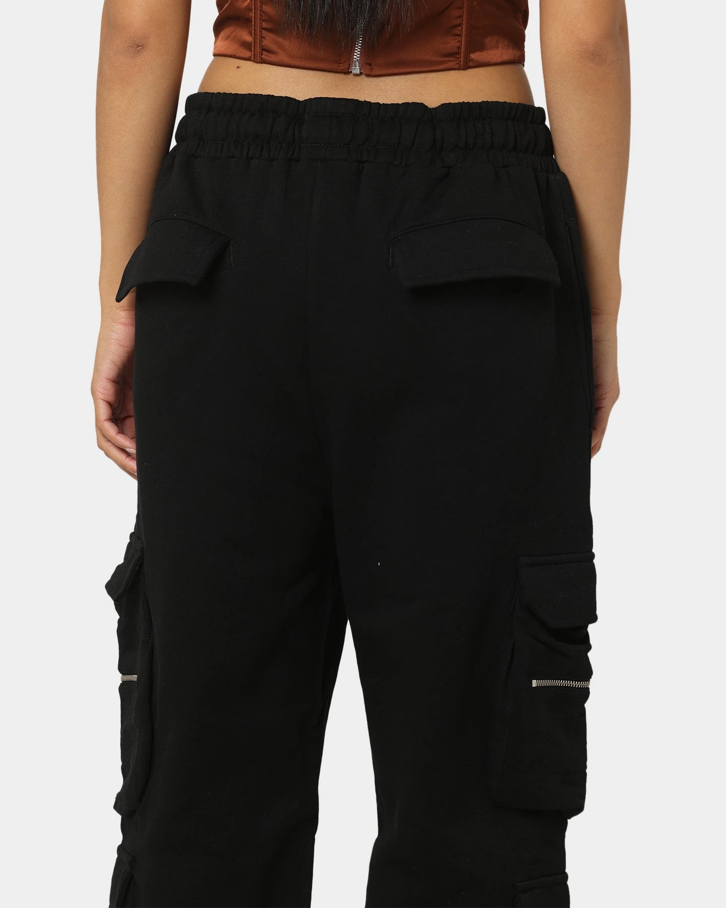 EN ES Cargo Track Pants Black EN ES Cargo Track Pants Black -Mitchell & Ness Shop 03006694 YB001 womens 0080
