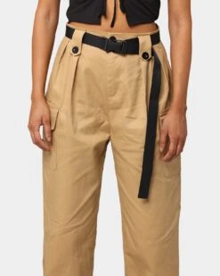 XXIII Women's Phoenix Belt Cargo Pant Tan -Mitchell & Ness Shop 03007053 YT001 womens 0030