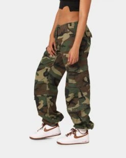 Rothco Women's Vintage Paratrooper Fatigue Cargo Pants Woodland Camo -Mitchell & Ness Shop 03007190 YC040 womens 00060