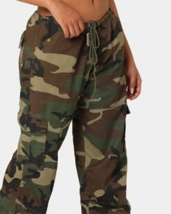 Rothco Women's Vintage Paratrooper Fatigue Cargo Pants Woodland Camo -Mitchell & Ness Shop 03007190 YC040 womens 00080