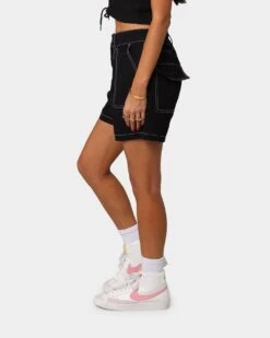 EN ES Women's Fearless Cargo Short Black -Mitchell & Ness Shop 03007215 YB001 womens 0060
